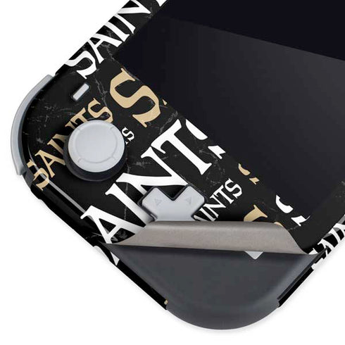 NFL New Orleans Saints Black Blast Nintendo Switch Lite Skin